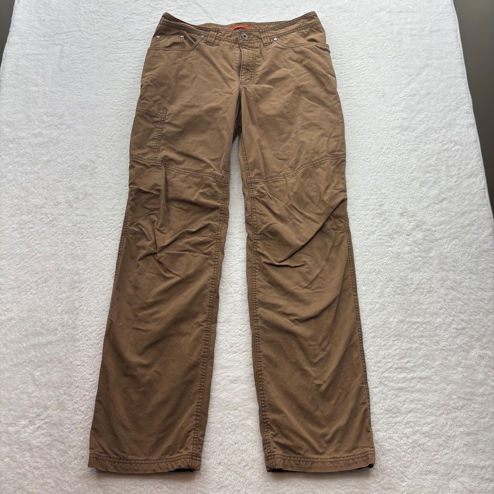 LL Bean Mens 34x34 Fleece Lined Utility Canvas Pants Brown 291691 Outdoor Work